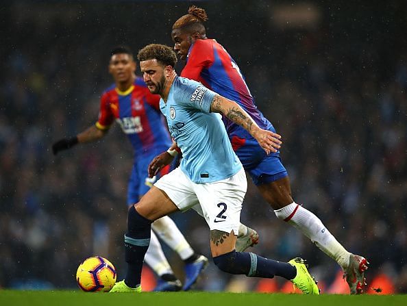 Kyle Walker was not at his best in City's defeat against Palace